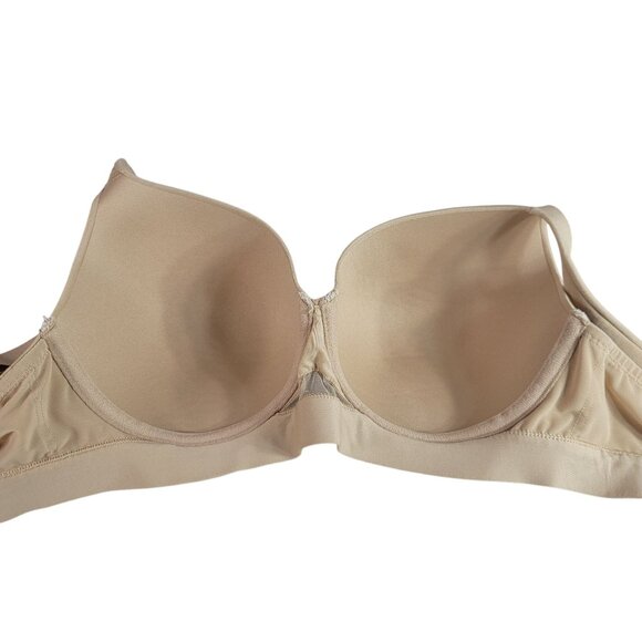 Cacique Lightly Lined Full Coverage Bra Tan 40C Seamless Cushioned Adj Underwire - Picture 6 of 11